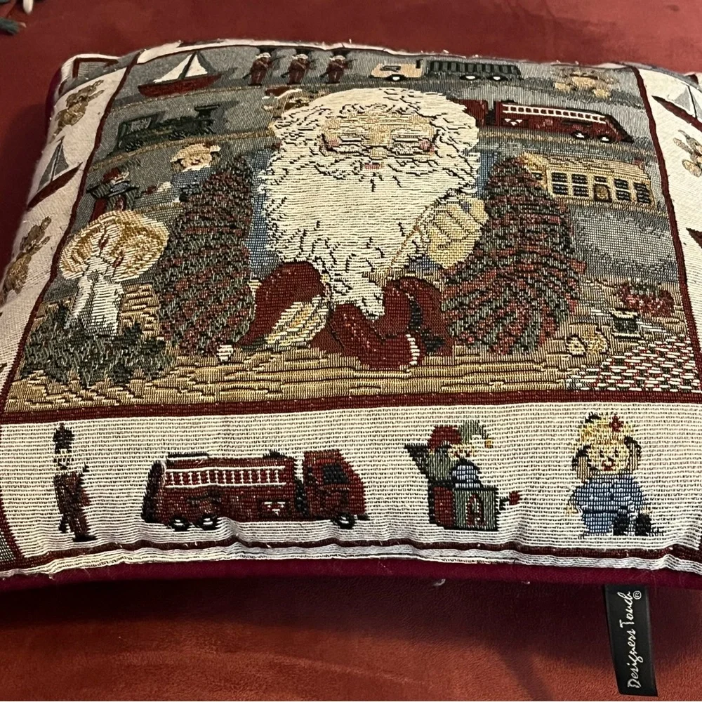 Vintage Christmas Santa’s Workshop Tapestry 16